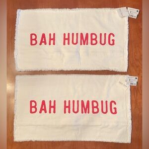 NWT "Bah Humbug" Lumbar Pillow Covers